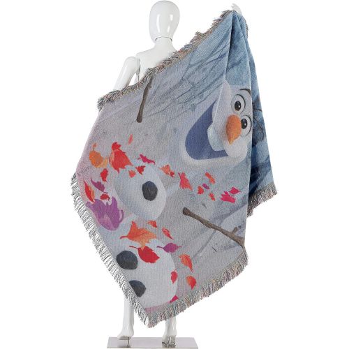 디즈니 [아마존베스트]Disney Frozen 2 In The Leaves Woven Tapestry Throw Blanket, 48 x 60