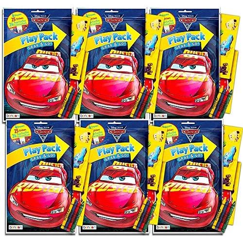 디즈니 [아마존베스트]Disney Cars Ultimate Party Favors Packs -- 6 Sets with Stickers, Coloring Books and Crayons (Party Supplies)