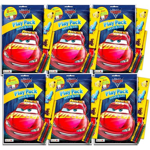 디즈니 [아마존베스트]Disney Cars Ultimate Party Favors Packs -- 6 Sets with Stickers, Coloring Books and Crayons (Party Supplies)