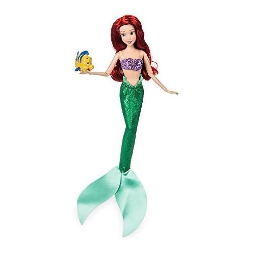 디즈니 [아마존베스트]Disney Ariel Classic Doll with Flounder Figure - 11 1/2 Inch