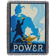 [아마존베스트]Disneys Aladdin, Unleash The Power Metallic Woven Tapestry Throw Blanket, 48 x 60, Multi Color