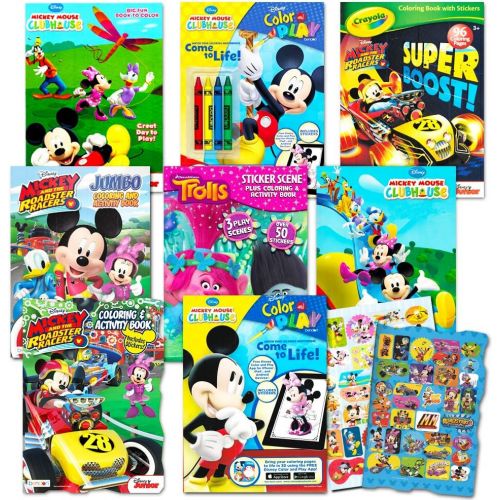 디즈니 [아마존베스트]Disney Coloring Books For Kids Toddlers Bulk Set -- 8 Books and Sticker Pack (Mickey Mouse, Minnie Mouse and More!)