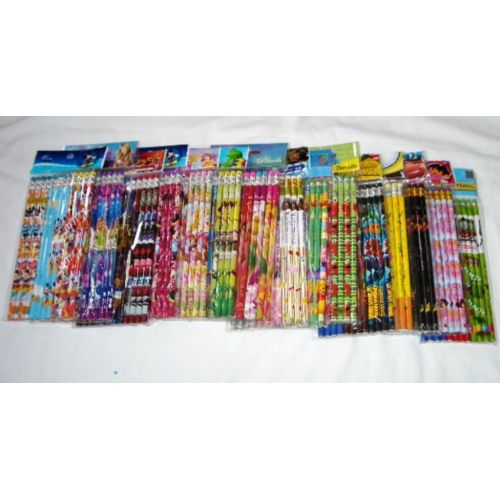 디즈니 [아마존베스트]120 pcs Disney Cartoon Character Licensed Wooden Pencil School Party Bag Fillers