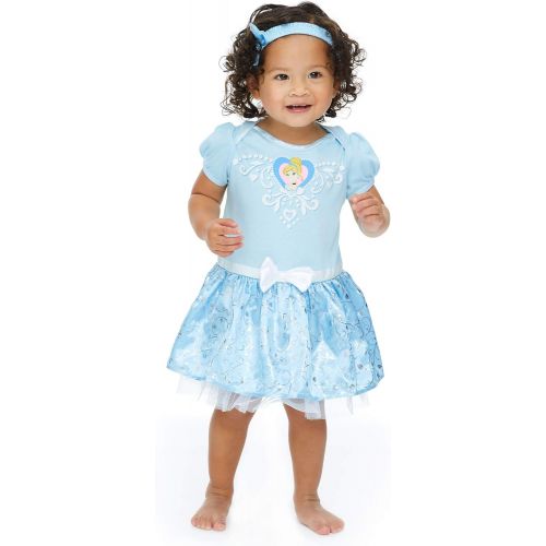 디즈니 [아마존베스트]Disney Princess Cinderella Baby Girls Costume Bodysuit Dress Headband 18-24 Months