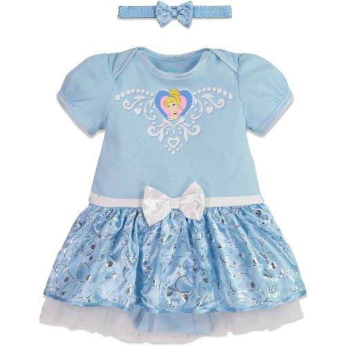 디즈니 [아마존베스트]Disney Princess Cinderella Baby Girls Costume Bodysuit Dress Headband 18-24 Months