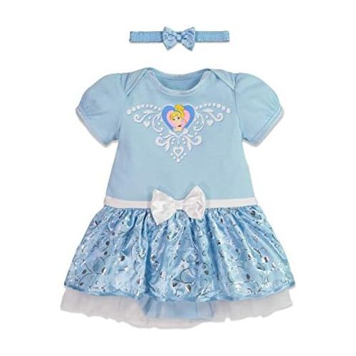디즈니 [아마존베스트]Disney Princess Cinderella Baby Girls Costume Bodysuit Dress Headband 18-24 Months