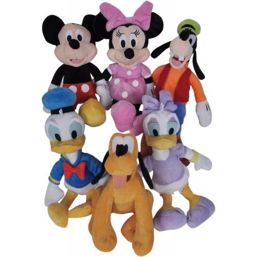 디즈니 [아마존베스트]Disney 11 Plush Mickey Minnie Mouse Donald Daisy Duck Goofy Pluto 6-Pack in Tote Bag