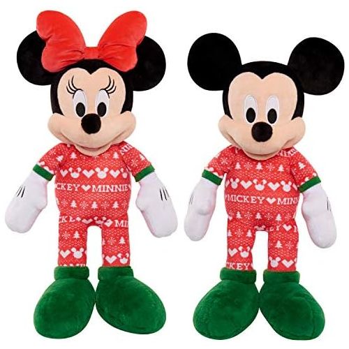 디즈니 [아마존베스트]Disney Holiday Large 19 Plush - Mickey & Minnie (Brown Mailer)