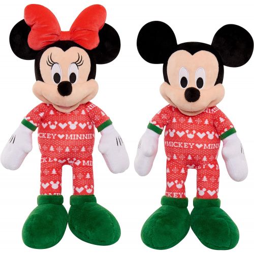 디즈니 [아마존베스트]Disney Holiday Large 19 Plush - Mickey & Minnie (Brown Mailer)