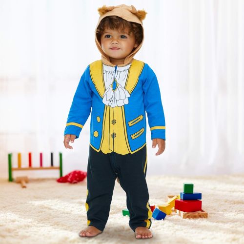 디즈니 [아마존베스트]Disney The Beast Prince Baby Boys Costume Coverall with Hood, Blue 24 Months / 2T