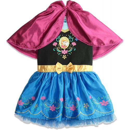 디즈니 [아마존베스트]Disney Frozen Princess Anna Toddler Girls Costume Cosplay Dress Hooded Cape 5T