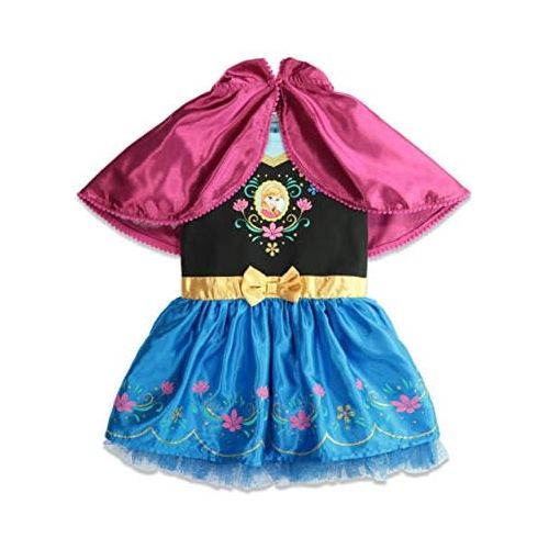 디즈니 [아마존베스트]Disney Frozen Princess Anna Toddler Girls Costume Cosplay Dress Hooded Cape 5T