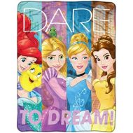 [아마존베스트]Disneys Princesses, Dreamers Micro Raschel Throw Blanket, 46 x 60, Multi Color