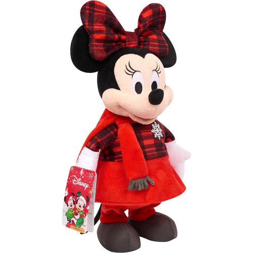 디즈니 [아마존베스트]Disney Holiday Deluxe 13 Feature Plush Minnie - Brown Mailer