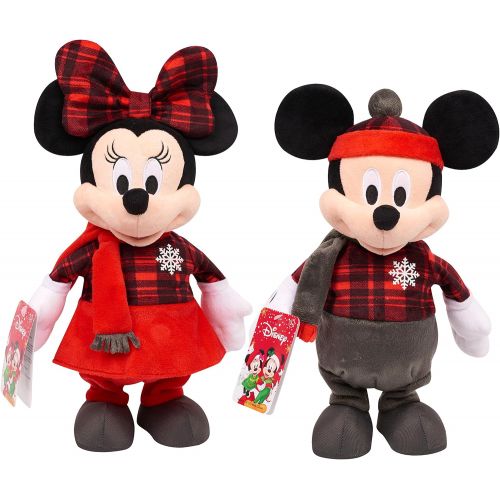 디즈니 [아마존베스트]Disney Holiday Deluxe 13 Feature Plush Minnie - Brown Mailer