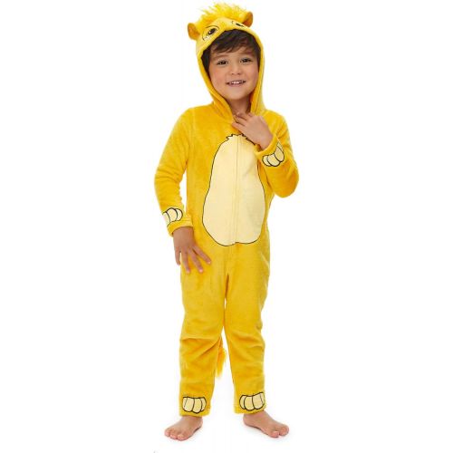 디즈니 [아마존베스트]Disney Lion King Simba Baby Boys Fleece Hooded Costume Coverall 6-9 Months