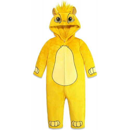 디즈니 [아마존베스트]Disney Lion King Simba Baby Boys Fleece Hooded Costume Coverall 6-9 Months