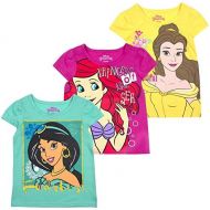 [아마존베스트]Disney Princess T-Shirts for Girls  3 Pack Short Sleeve Graphic Tees 6X Grey