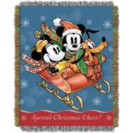 [아마존베스트]Disneys Mickey Mouse, Sleigh Ride Woven Tapestry Throw Blanket, 48 x 60, Multi Color