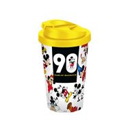 [아마존핫딜]Disney Mickey Mouse 12068 Disney Mickey 90 Jahre Muster Coffee to go Becher, Thermosbecher, Mehrwegbecher, Mehrfarbig