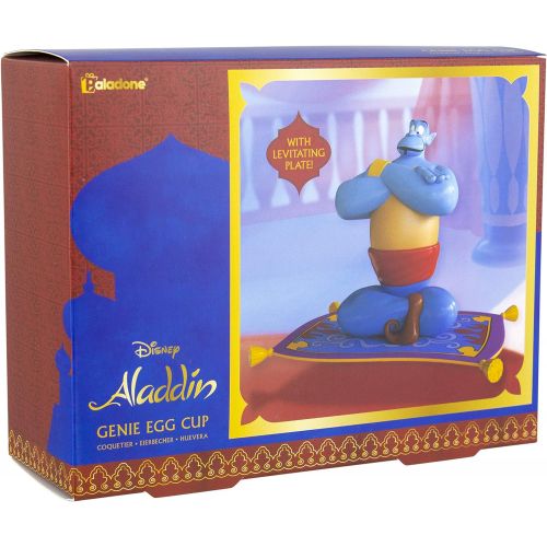 디즈니 Disney Eierbecher Aladdin Genie blau, aus Kunststoff, in Geschenkverpackung.