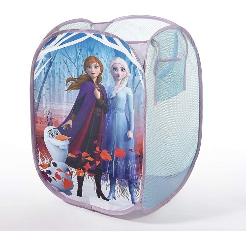 디즈니 Disney Frozen 2 Pop Up Hamper Featuring Anna & Elsa, 21 H x 13.5 W X 13.5 D