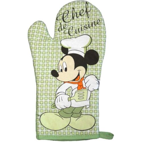 디즈니 Disney Oven Mitt Pot Holder & Dish Towel 3 pc Kitchen Set (Mickey Mouse Green)