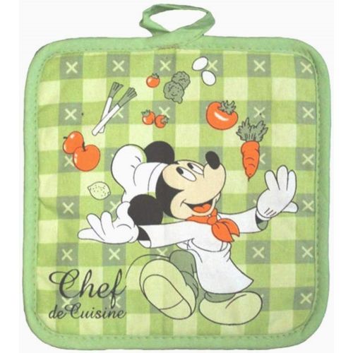 디즈니 Disney Oven Mitt Pot Holder & Dish Towel 3 pc Kitchen Set (Mickey Mouse Green)