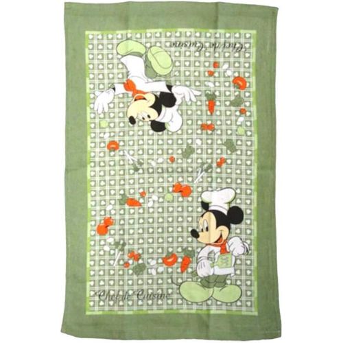 디즈니 Disney Oven Mitt Pot Holder & Dish Towel 3 pc Kitchen Set (Mickey Mouse Green)