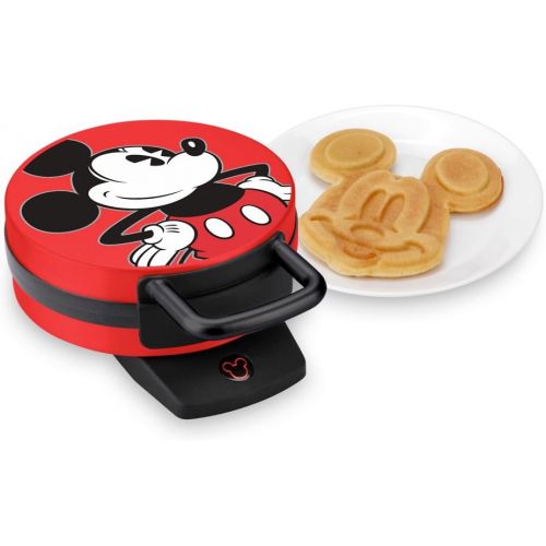 디즈니 Disney DCM-12 Mickey Mouse Waffle Maker, Red