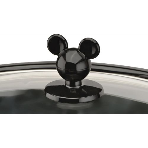디즈니 Disney DCM-502 Mickey Mouse Oval Slow Cooker with 20-Ounce Dipper, 5-Quart, Red/Black