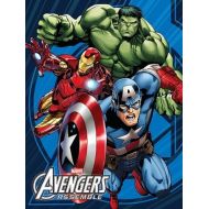 Disney Avengers Earth Mightiest Heroes Iron Man, Hulk, and Captain American Super Soft Plush Oversized Twin Throw Sherpa Blanket