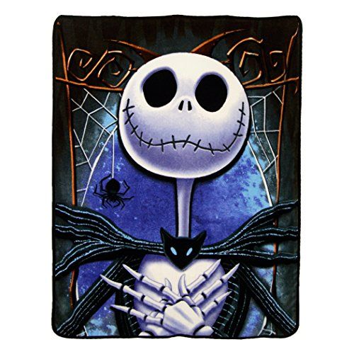 디즈니 Disneys Nightmare Before Christmas, Crypt Keeper Micro Raschel Throw Blanket, 46 x 60, Multi Color