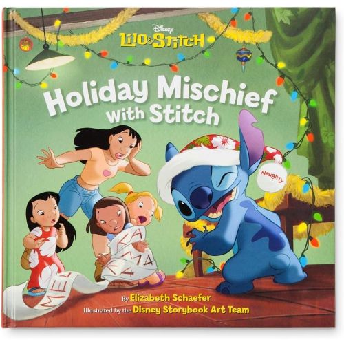 디즈니 Disney Stitch Poseable Plush and Holiday Mischief with Stitch Book Set