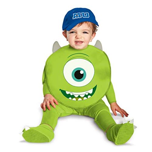 디즈니 Disguise Costumes Disney Pixar Monsters University Mike Classic Infant, Green/White/Blue, 12-18 Months