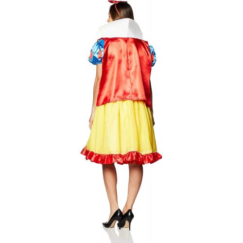 디즈니 Disguise Disney Deluxe Sassy Snow White Costume, Yellow/Red/Blue, Small/4-6