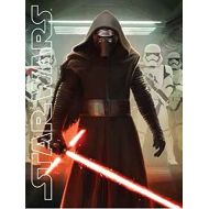 Disney Lucas Films Star Wars Kylo Ren with Light Saber and Storm Troopers Printed Silk Touch Warm Sherpa Twin Size Throw/Blanket