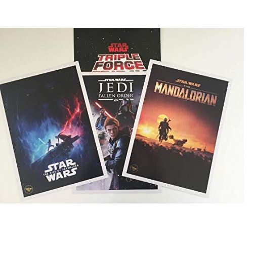 디즈니 Disney Star Wars Exclusive Rise of Skywalker, Mandalorian, Jedi Fallen Order Triple Force Friday Lithograph Poster Set
