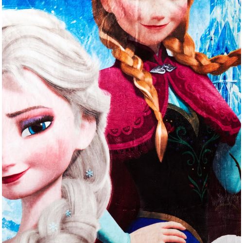 디즈니 Disneys Frozen, Ice Castle HD Silk Touch Throw Blanket, 46 x 60, Multi Color