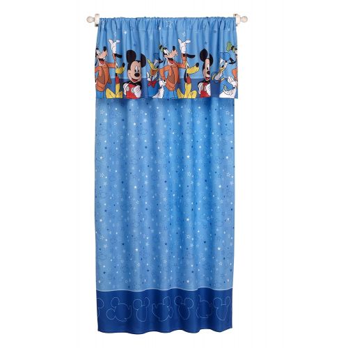 디즈니 Disney Mickey Mouse Playground Pals Curtain Panel, Blue