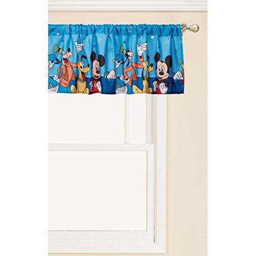 디즈니 Disney Mickey Mouse Playground Pals Window Valance, Blue