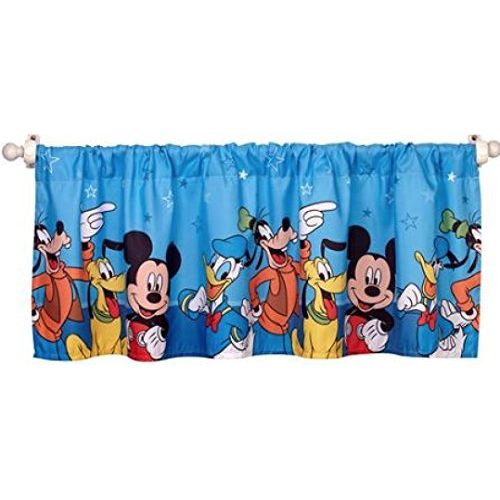 디즈니 Disney Mickey Mouse Playground Pals Window Valance, Blue
