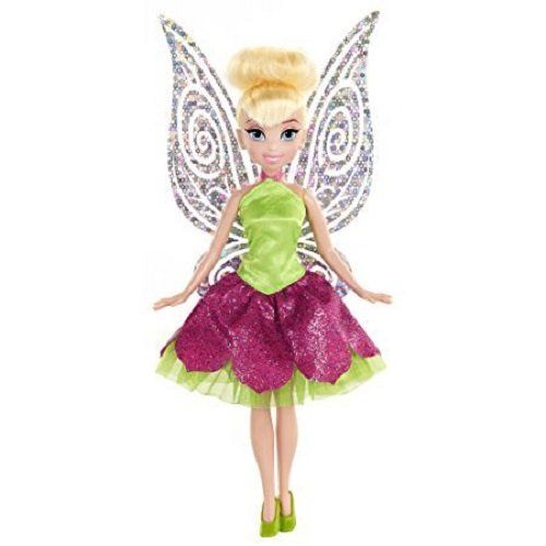 디즈니 Disney Fairies Classic Tink with Dress Doll, Pink/Purple