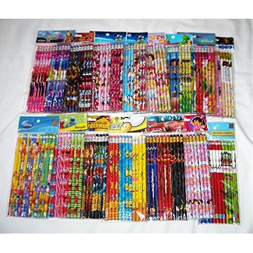 디즈니 Disney 120 pcs Cartoon Character Licensed Wooden Pencil School Party Bag Fillers