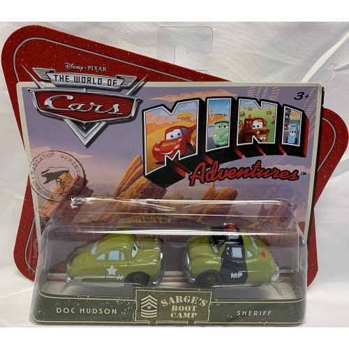 디즈니 Disney Pixar Cars Mini Adventures Sarges Boot Camp Doc Hudson & Sheriff Car Set