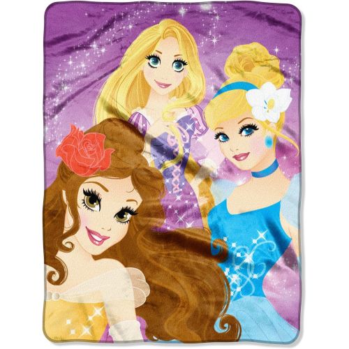 디즈니 Disneys Princesses, Summer Haze Silk Touch Throw Blanket, 46 x 60, Multi Color