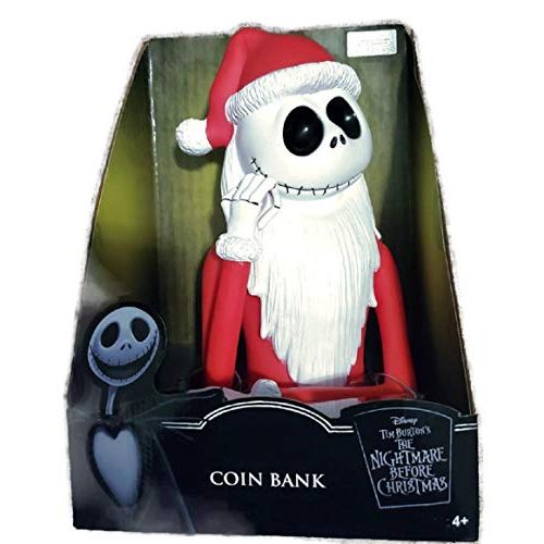 디즈니 Disney Nightmare Before Christmas Santa Jack Skellington Coin Bank