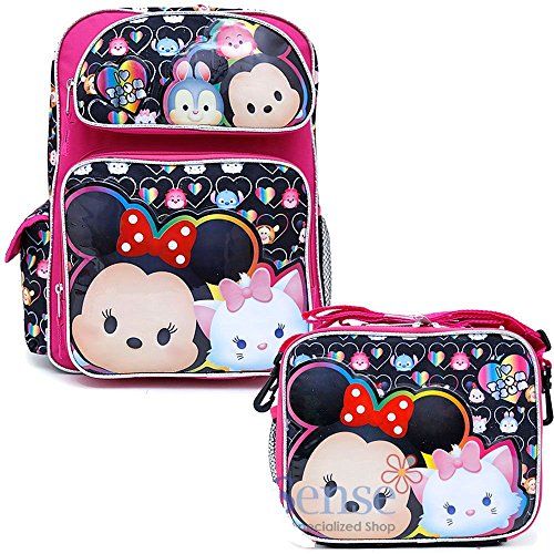 디즈니 Disney Tsum Tsum 16 inches Girls Backpack & Lunch Box NEW Licensed