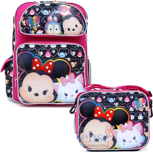 디즈니 Disney Tsum Tsum 16 inches Girls Backpack & Lunch Box NEW Licensed