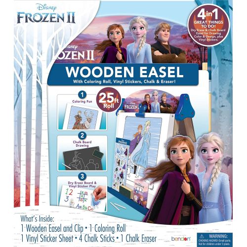 디즈니 Disney Frozen 2 Double-Sided Wooden Easel with 25-Foot Coloring Paper Roll AS46283